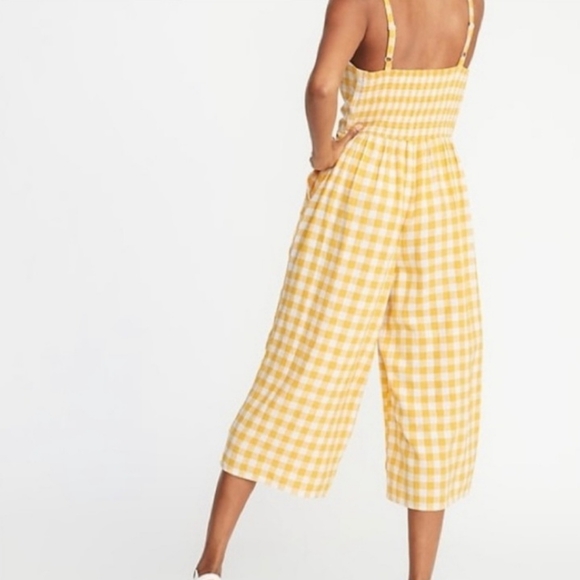 Old Navy Plaid Yellow Jumper - Picture 2 of 5